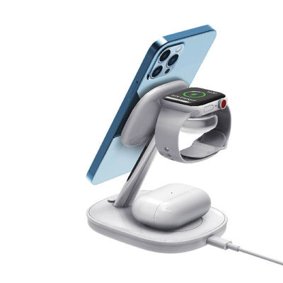 品質  Mobile Phone 15w 4 in 1 Magnetic Wireless Charger Holder for Iphone Apple Watch Airpods 4 in 1 Wireless Charging 工場